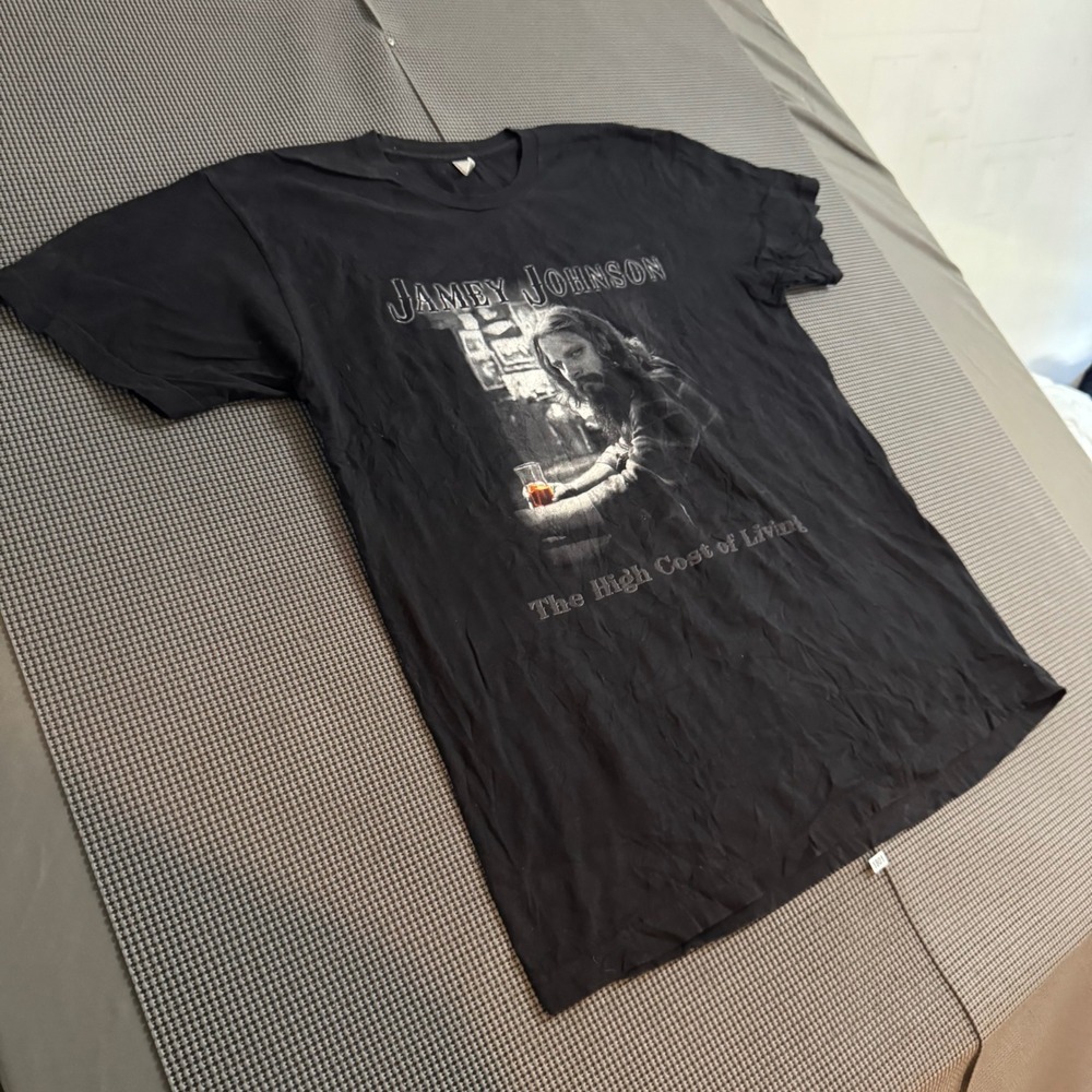 Jamey Johnson The High Cost of Living Tour Graphic T-Shirt Black Mens L
